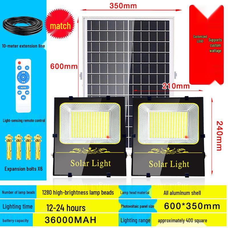 Ultra-Bright Solar Floodlight: Waterproof Outdoor Street & Courtyard Lighting for Homes