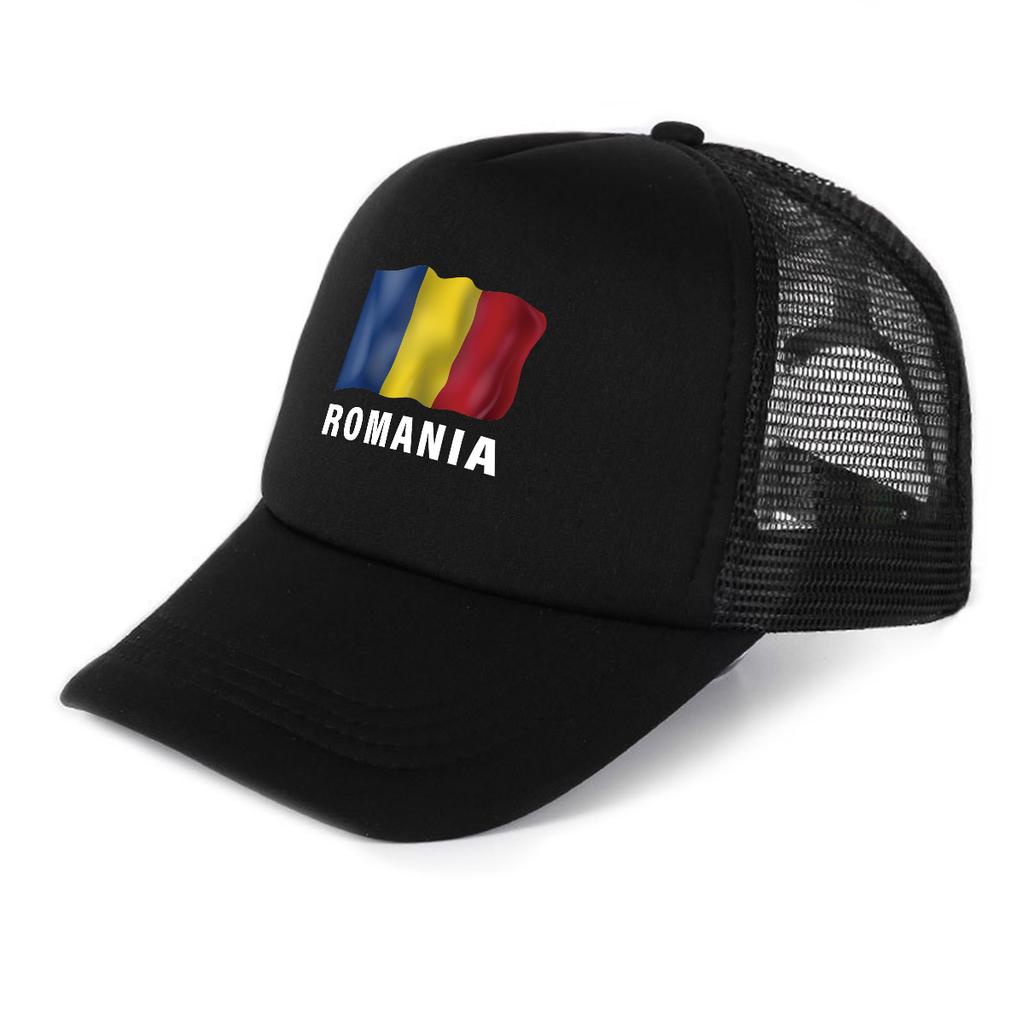 RoUnisexia Flag Printed Trucker Hat Adjustable Curved Brim Breathable Vintage Cap Unisex for Street Wear Mountaineering Travelling