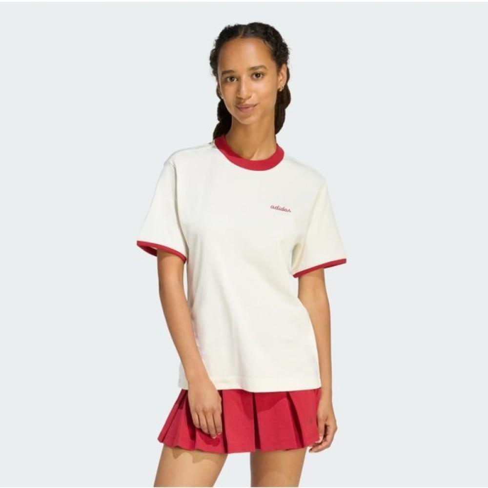 

AdidaS Women S SeaSonal eSSenTial Color Pop Embroidered Graphic T ShirT Kb8196 AXS