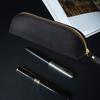 Multifunctional Leather Pencil Pouch Zipper Closure Pencil Case High Quality Stationery Bag  Gift