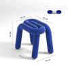 Creative Designer Vanity Chair with Backrest for Bedroom, Bold and Irregular Shape Leisure Stool