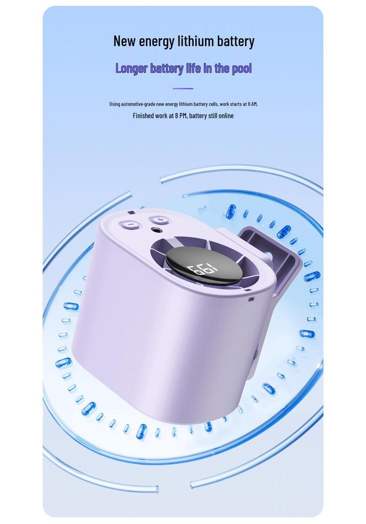 2026 T510 Portable Waist/Neck Fan with 199 Speeds and Clip-on Feature for Outdoor Use
