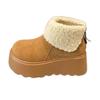 Thick-soled Fleece Thickened Winter Snow Boots Women's Fur Integrated 2025 New Waterproof Medium Tube Warm Fleece Women's Shoes