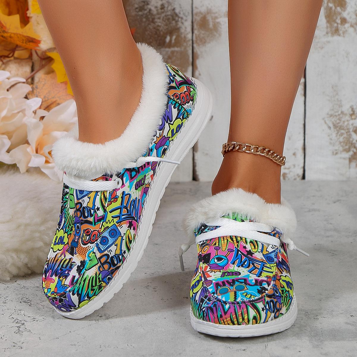 

Модные европейские и американские женские зимние ботинки из хлопка для женщин, новые теплые парусиновые кроссовки, повседневные бархатные туфли на плоской подошве 43 зелёный