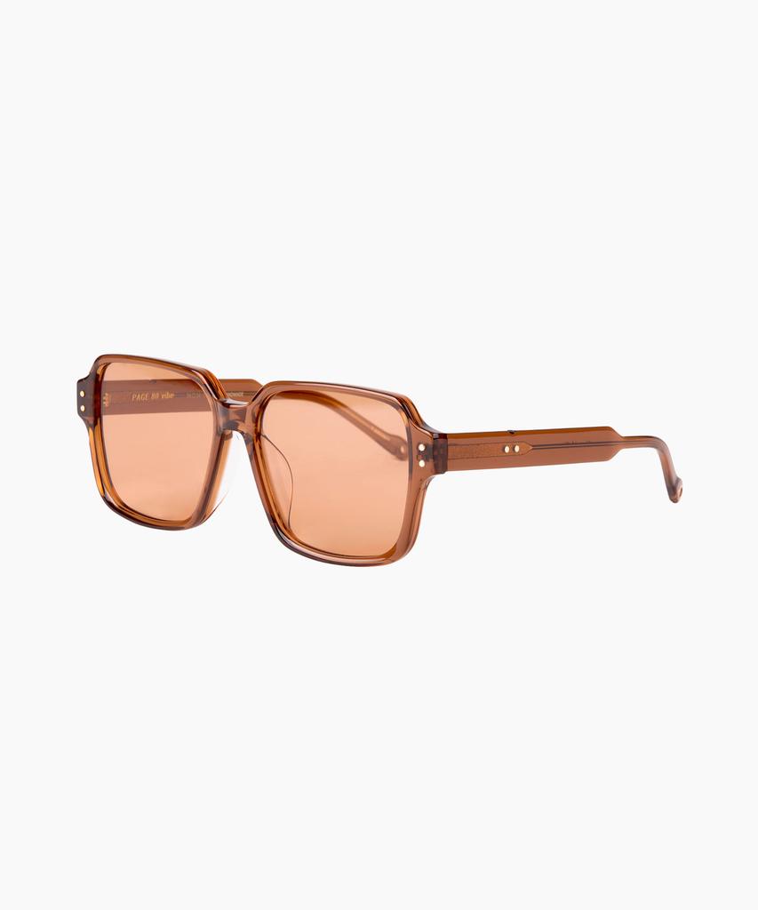 Seupeulingseuteulingseu Retro Square Shape Sunglasses Page 80 [Tea Brown]
