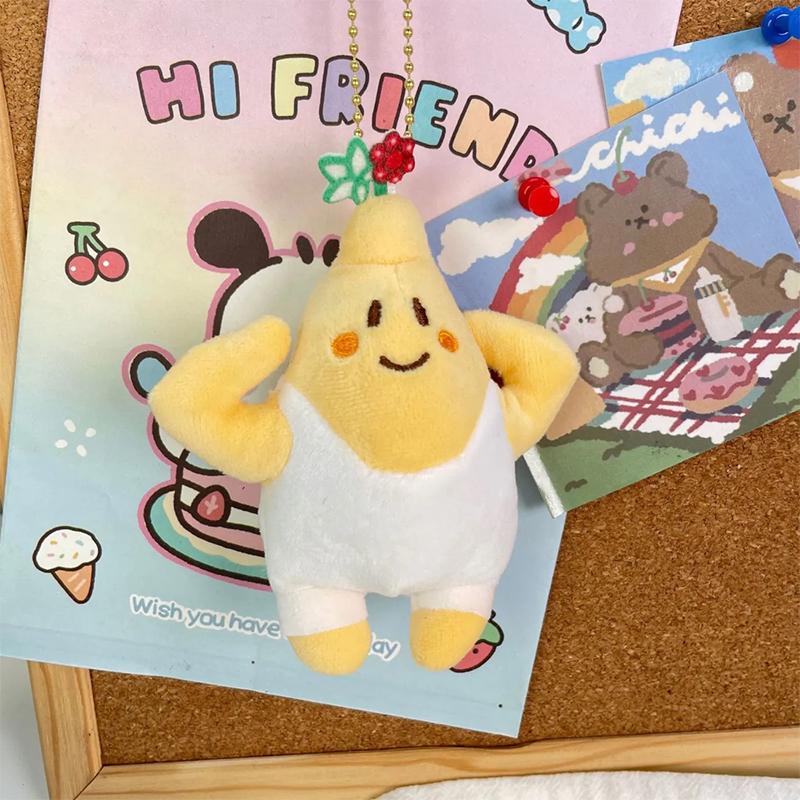 Cute Medicinal Herb Plush Doll Pendant Cartoon Medicine Pot And Herbs Keychain Toy  Bag Decoration Accessories Gift