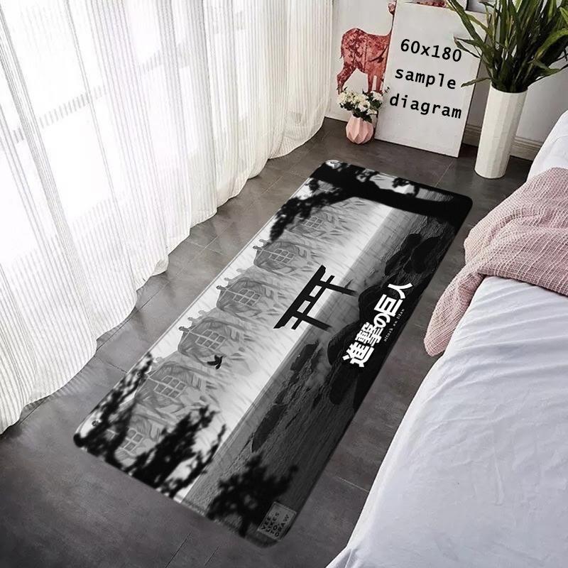 Door Mats Interior Foot Rug Attack on Titan Welcome Floor Mat for Entryway Soft Hallway Carpet Kitchen Rugs Fluffy Home Decor