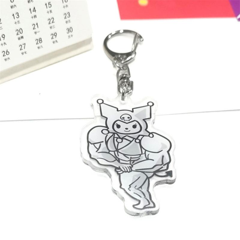 

Sanrio Muscle Man брелок милый Kuromi Melody Cinnamoroll кулон брелок пара сумка аксессуары Kuromi