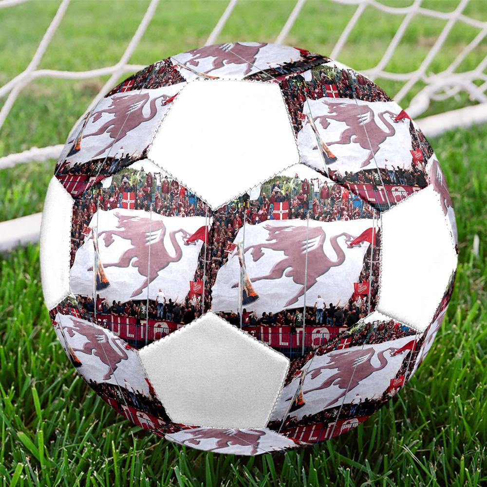 Pallone da Calcio Torino FC, colorato, adatto a tutte le età, cucito a macchina, materiale PVC, qualità da competizione, resistente e ad alto rimbalzo