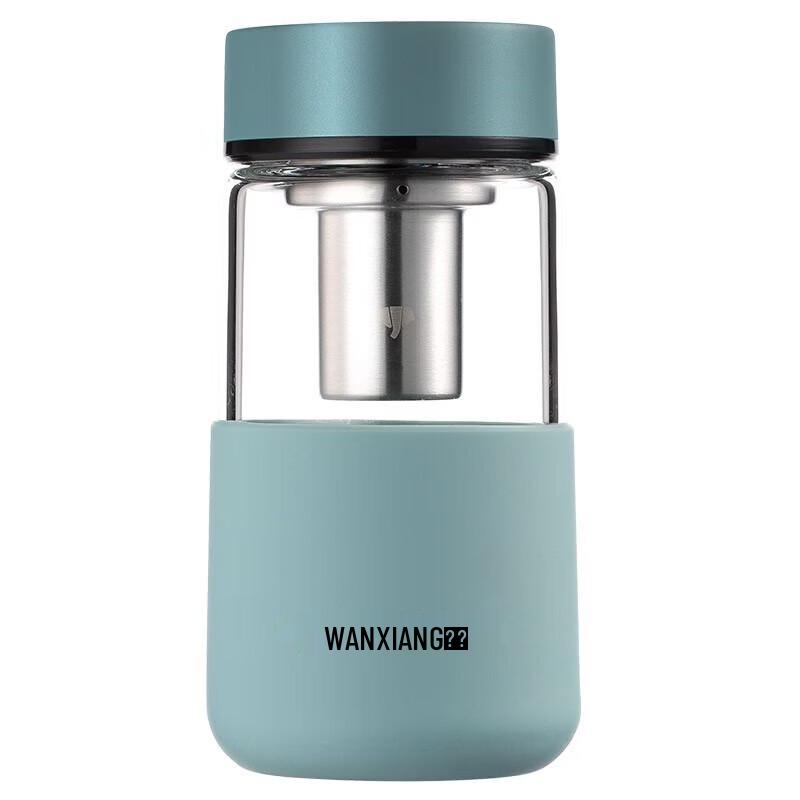 WANXIANG Portable Glass Bottle with Tea Infuser