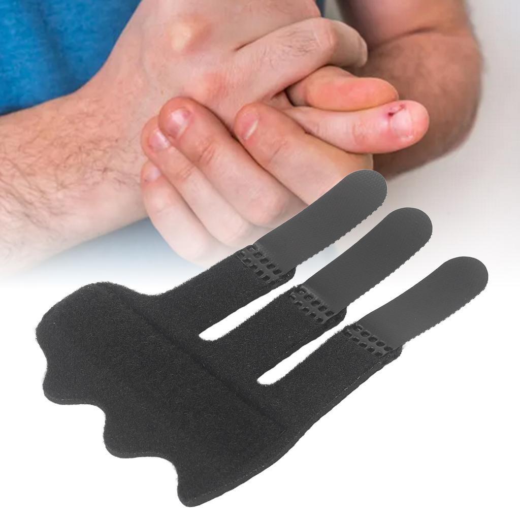 Finger Splint 3 Strap Soft Breathable Adjustable Trigger Finger Brace for Fixing