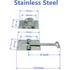 Polished Stainless Steel 4 Inches T Style Entry Door Latch Hardware, Catch Holder For RV Camper Trailer Cargo (1 Pack)