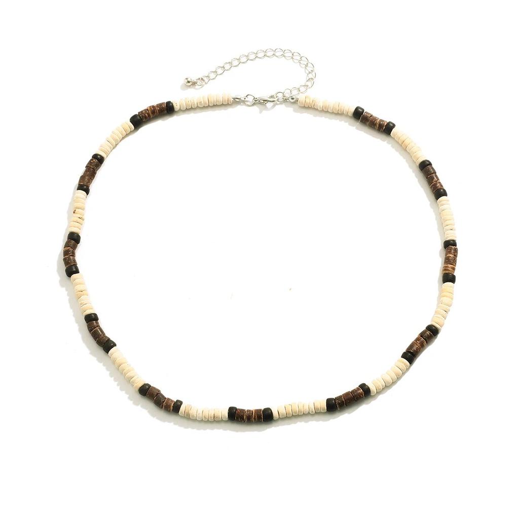 Mode Herren Sommer Strand Holzperlen Surfer Halskette Einfach Geometrisch Tribal Ethnisch Handgefertigt Kette Steampunk Herren Schmuck Geschenk