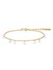 Gold Droplet Station 925 Silver Bracelet B074-05G.