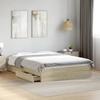 Bed Frame with Drawers Sonoma Oak 120x190 cm Particleboard