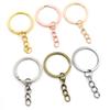 10pcs Key Ring Chain Gold Color Silver Color 30mm Round Split Metal Key Chain DIY Keychain Keyrings Wholesale
