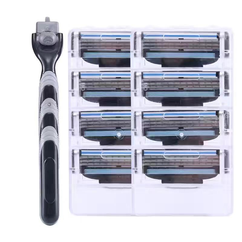 Men's Triple-Layer Manual Shaving Razor Blade Set