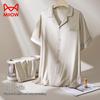 MaoRen Men's Cooling Satin Short Pajama Set