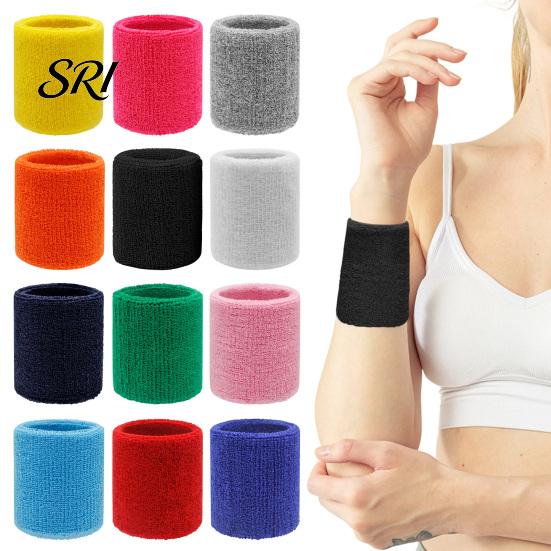 Running Wristband Terry Cloth Wrist Sweatband Breathable Absorbent Sports Band Men Women Athletic Football Volleyball Basketball Tennis