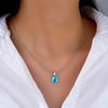 Korean Water Drop Pearl Pendant Necklaces Simple Design Elegant Silver Color Clavicle Chain For Women Trendy Party Jewelry Gifts