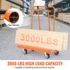 SucceBuy 3000LBS Panel Dolly Drywall Sheet Cart with Deck & 5" Swivel Wheels Handling Wall Sheetrock Lumber for Garage Warehouse