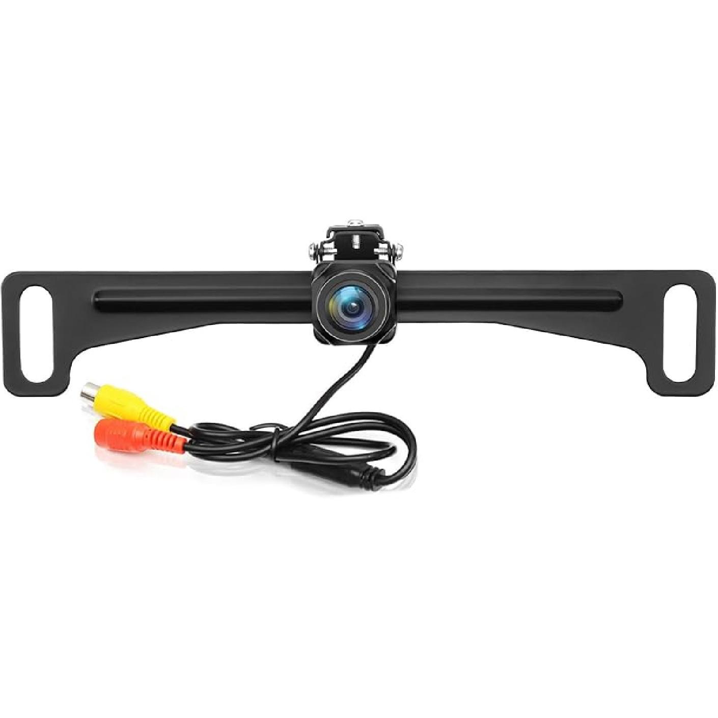 Kairiyard License Plate Backup Camera, Waterproof 170° View Rear View Reverse Camera Night Vision Back up Camera Systems for Cars Trucks Pickup SUVs Backup Camera-Black