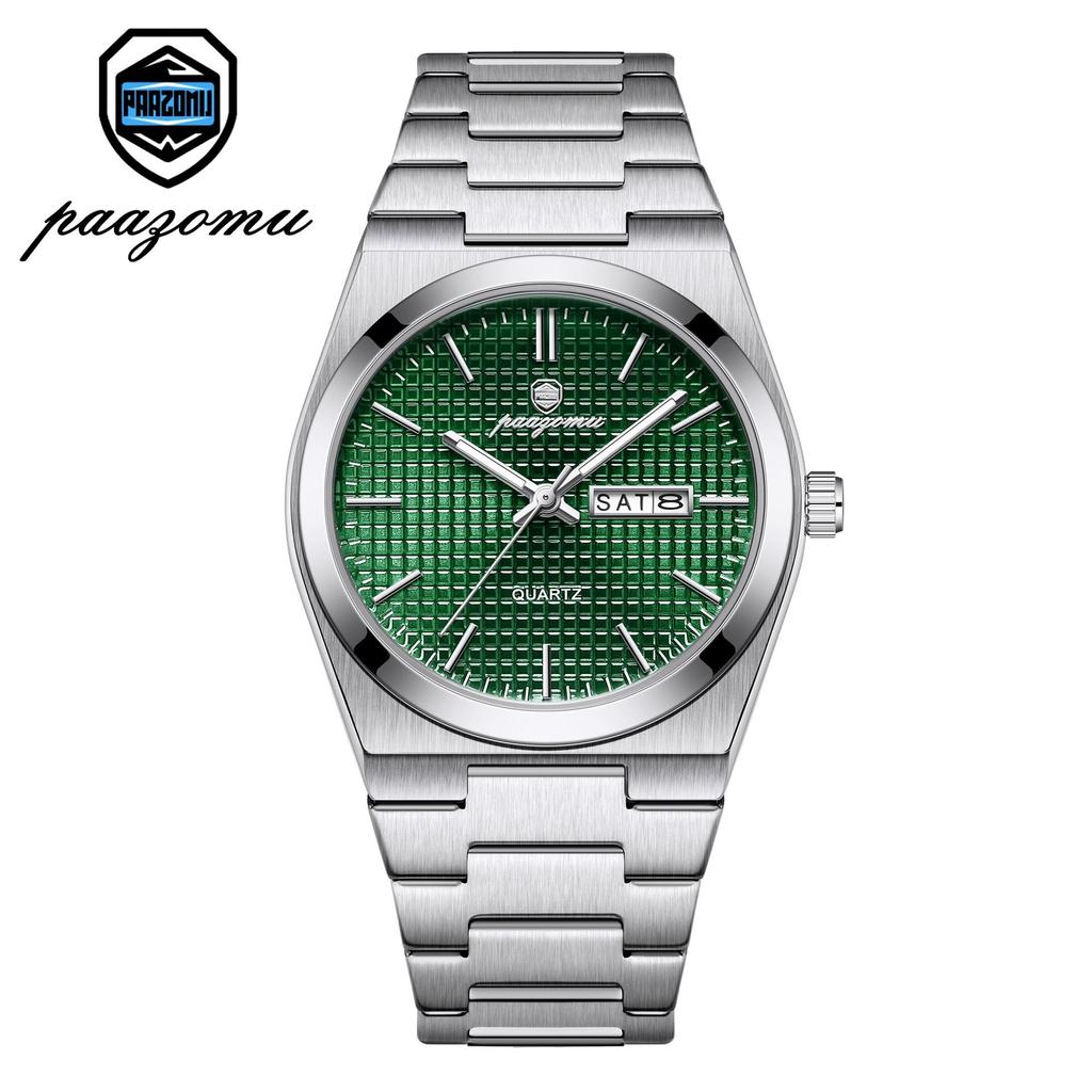 Business Men Wristwatch Waterproof Stainless Steel Man Watch Luminous Date Week Fashion Men's Quartz Watches