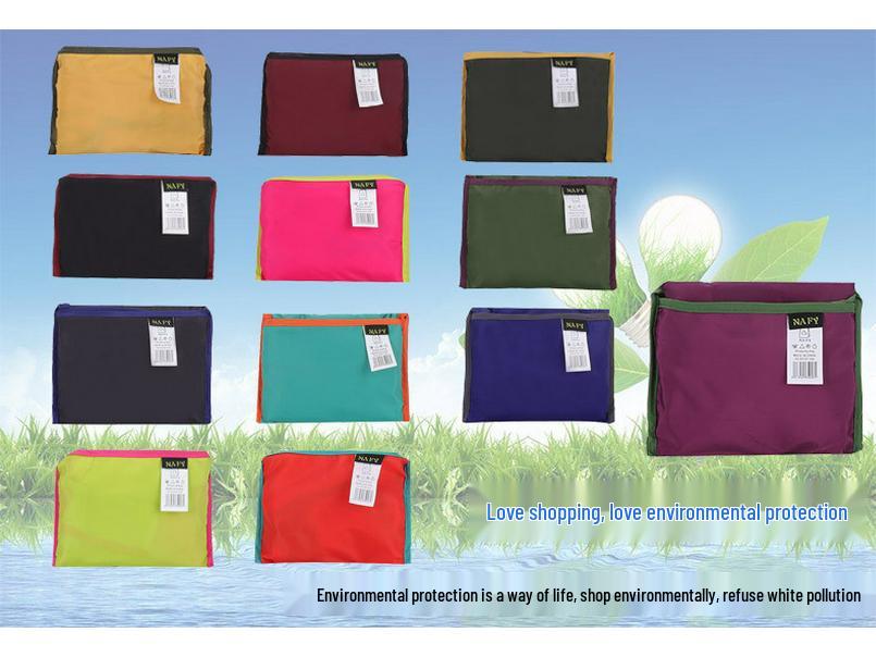 Eco-Friendly Waterproof Foldable Shoulder Shopping Bag - Large Capacity