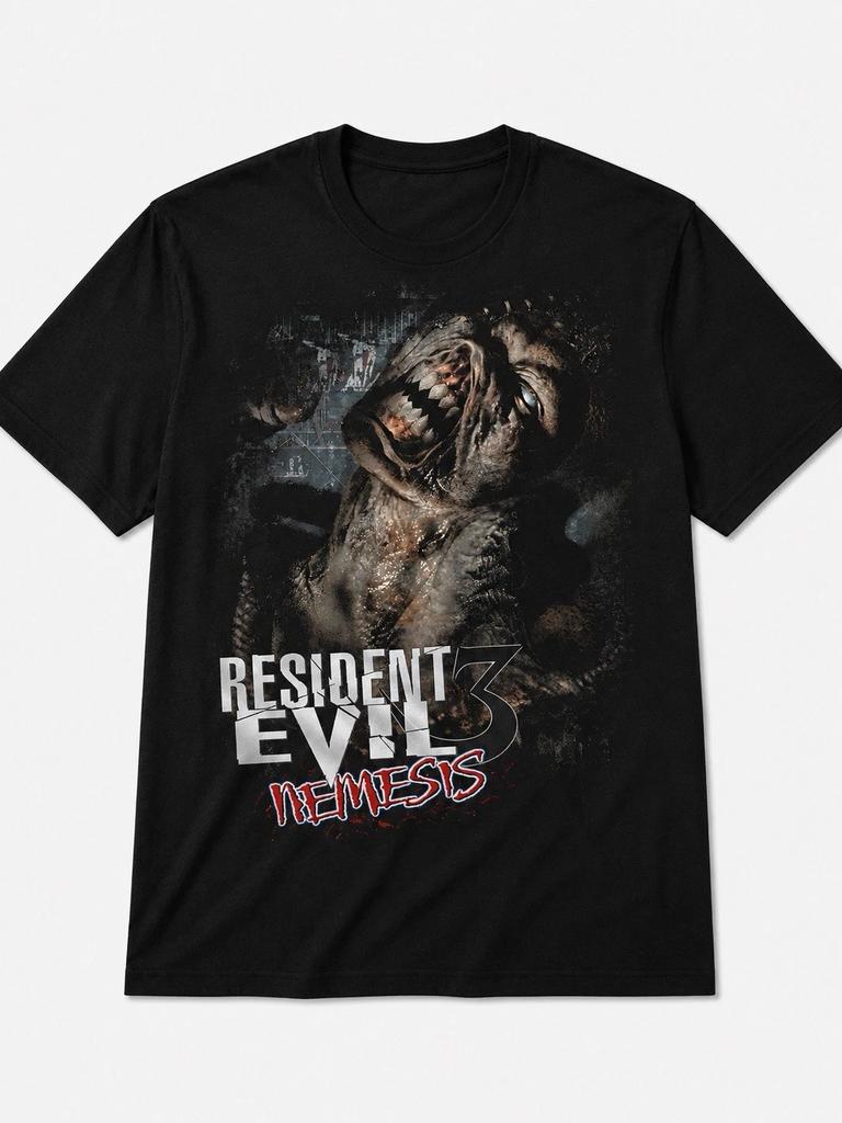 Resident Evil 3 Nemesis Graphic T-Shirt | Horror Survival Game Fan Tee |