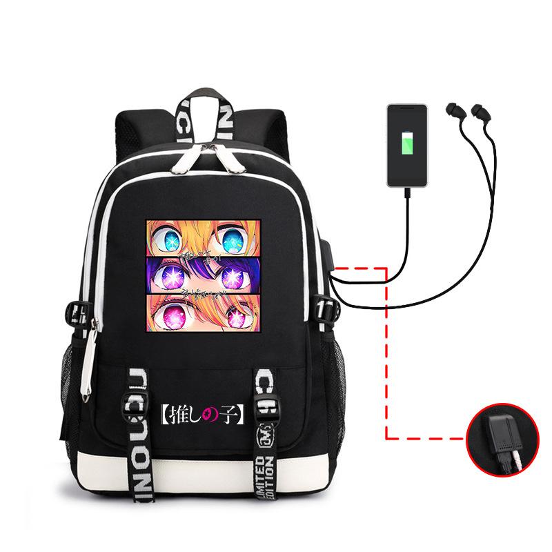 Animation Peripheral Schoolbag Usb Multi-Function Large-Capacity Computer Bag Outdoor Travel Backpack