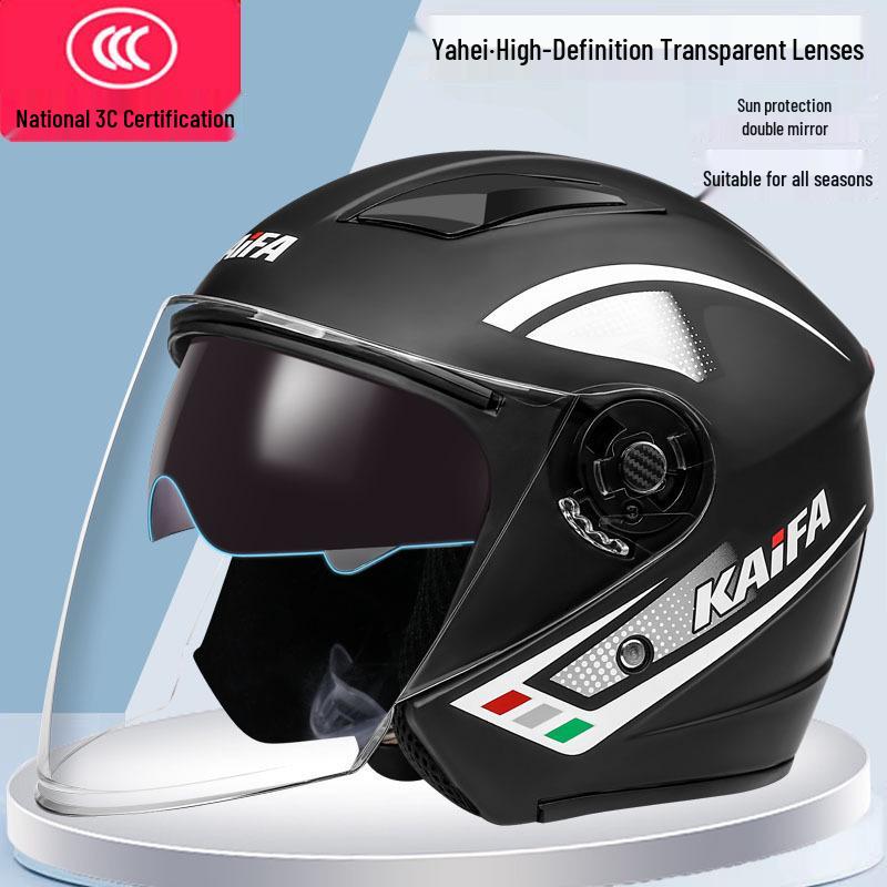 GB Certified Universal Helmet: Half Helmet for Men & Women, Anti-Fog, Four-Season Comfort, Safety Assurance