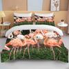 Flamingo cartoon cute bear kawaii Christmas gift king size double bed children's bedding microfiber or polyester duvet cover set