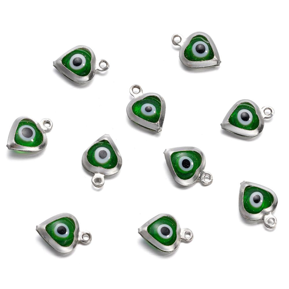 10pcs/lot Evil Eye Gold/Silver Color Tone Charms Connectors Beads For DIY Bracelet Bangle Pendant Jewelry Accessories