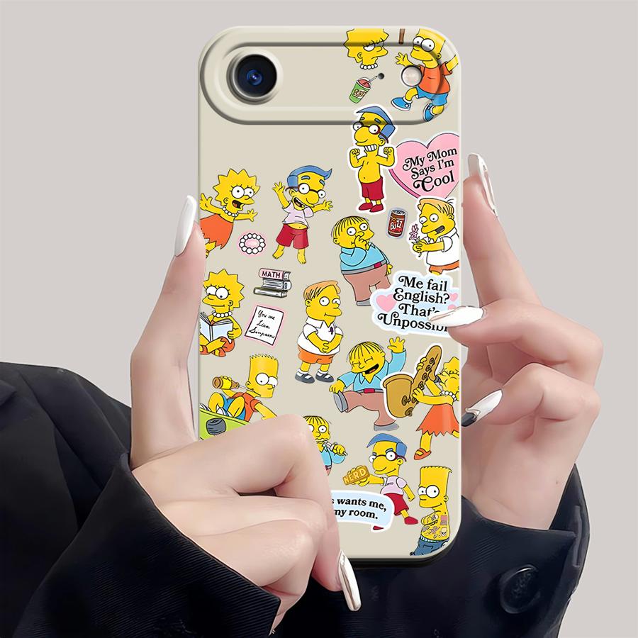 The Simpsons Cartoon TPU Phone Cover Case for Apple iPhone 17 Pro Max 13 Air 16 12 Plus 14 11 15 Pro