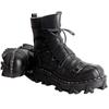 Autumn and Winter Men's Leather High Top Desert Short Boots, Motorcycle Boots, Thick Soled Punk Leather Boots