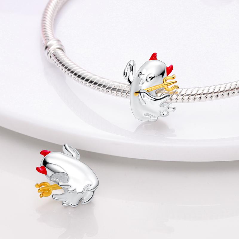 Copper Halloween Charms Beads Skull Ghosts Witches Death Gods Pumpkins Dangle Fit Original Pandora Bracelet Jewelry