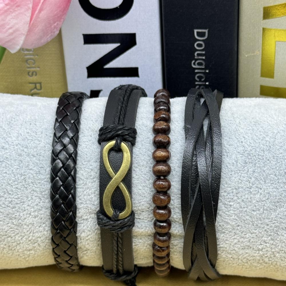 5 Stück Mode Sportuhren Herren Business Quarz Armbanduhr Luxus Lederarmband Herren Casual inklusive Armbandbox für Sport