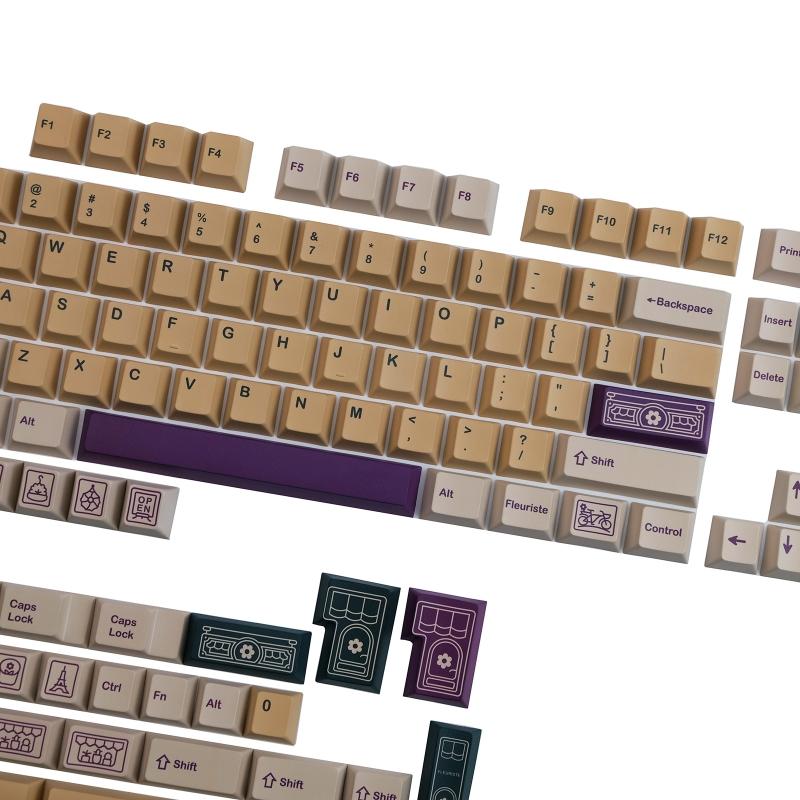 143 Keys Florist Keycaps  Profile PBT Dye Sublimation Mechanical Keyboard Keycap For MX H 61/68/87/98/104