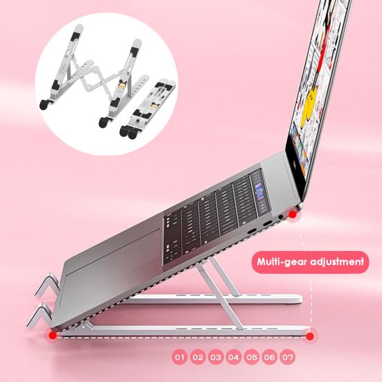 Laptop Holder Foldable Universal Hollow Heat Height Adjustable Dissipation Anti-slip Portable Desktop Tablet