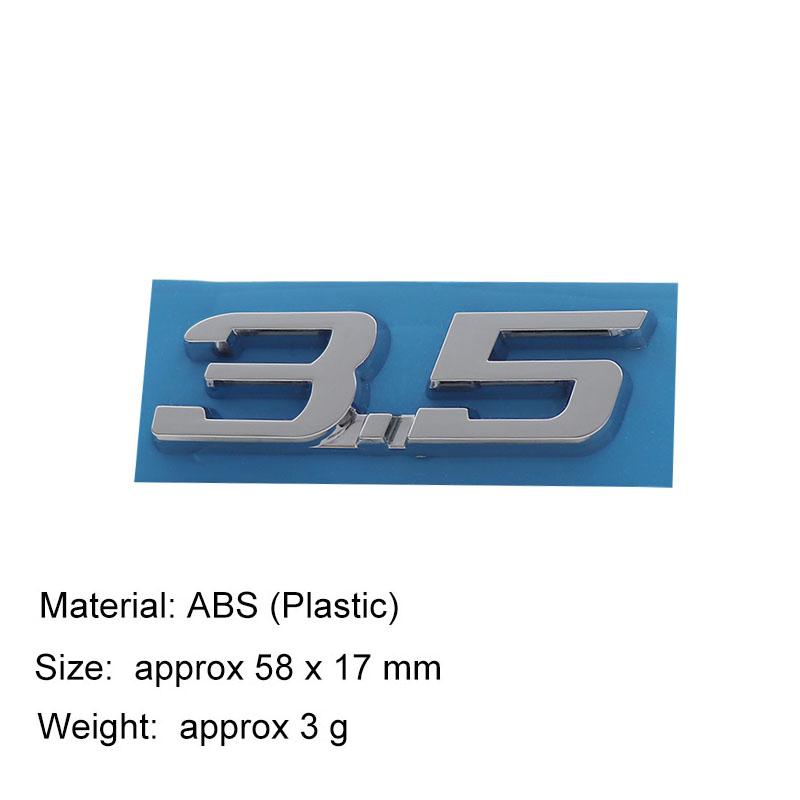 3D ABS 3.5 V6 Letters Logo Car Letter Sticker Tail Bumper Badge Auto Rear Trunk Emblem Accessories