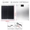 Solar Power Generation System Dual USB 40W Solar Panel+2000W Power Inverter+10A Solar Controller