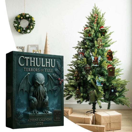 Yule Terörleri Yılbaşı Takvimi 2025 24 Gün Geri Sayım Kutusu Aile Eğlencesi Partileri İçin Noel Eğlenceli Süslemeler