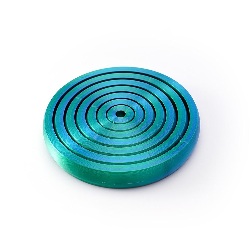 

Portable Round Rotating Toy AntiAnxiety Decompression Toy Fractal Fidget Disc Party Games синий