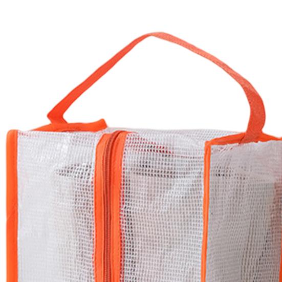 1Pc Boot Organizer Dust-proof Waterproof Space-saving Visible Handle Design Shoe Storage Pouch Household Supply