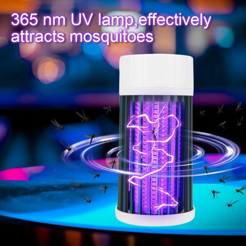 Capcană Anti-Muște pentru Camping, Zapper de Insecte, LED, Silențios, Electronic, Ucigași de Insecte, Reîncărcabil, de Interior, Repelent Anti-Țânțari, Ucigaș, Portabil