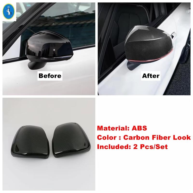 Rearview Mirror Shell Rear-view Mirror Cover Trim Fit For Volvo XC40 2018 - 2025 Car Exterior Accessories Carbon Fiber Look