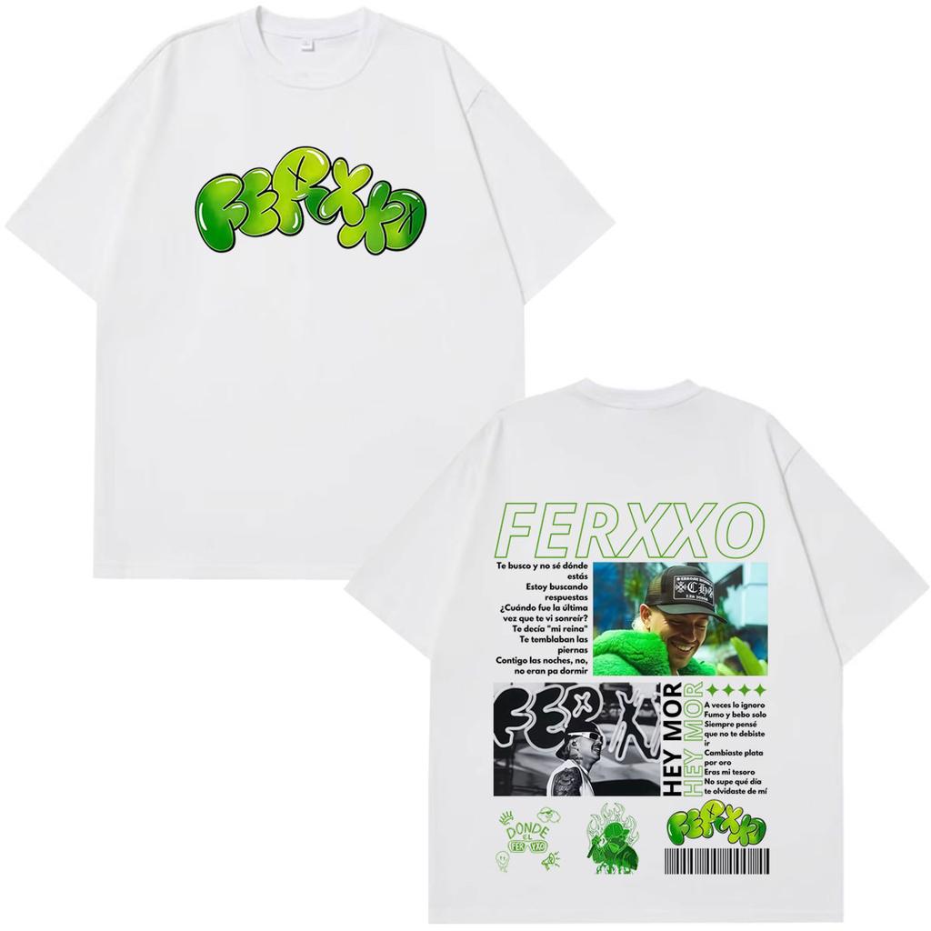 Rapper Feid Ferxxo Tour 2026 Print Tees Unisex Unisex Vintage Hiphop Tshirts Shortsleeved Casual Loose Cotton Tshirts Fan Gifts