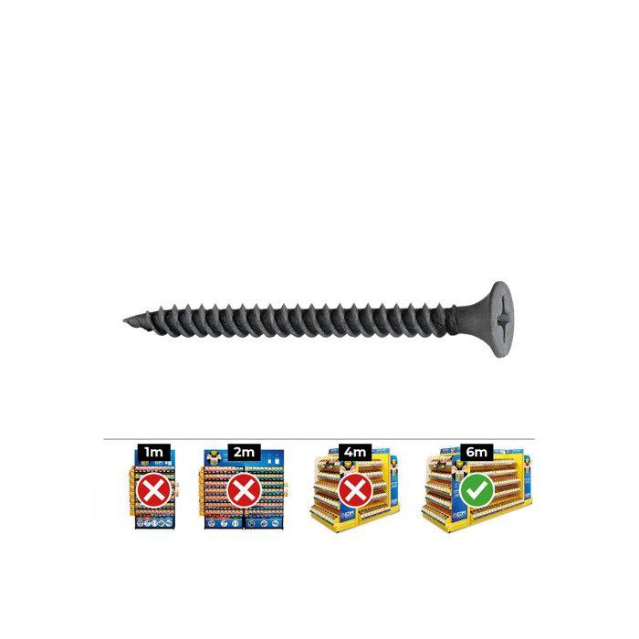 Vis De Fixation - CELO - REF SSF 3,5x45mm - Acier Phosphaté - Boîte De 500 - Noir