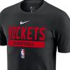 Nike Houston Rockets Letter Logo Round Neck Short Sleeve T-Shirt Men T-Shirt Black DR6465-010