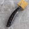 RIRON Wood Handle Men Shaving Tools Hair Razor Stainless Steel Straight Razor